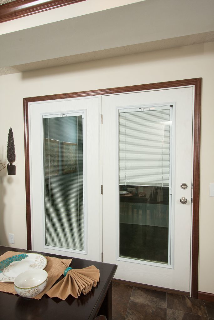 Swing Patio Door With Internal Blinds Commodore Of Indiana