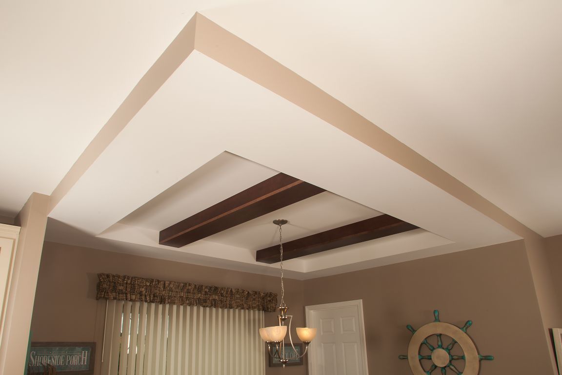 Tray Ceiling With Beams Modular Homes By Manorwood Homes