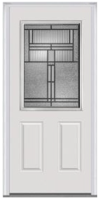 Exterior Doors R Anell Homes Opt Brighton 1 2 Glass Front Door