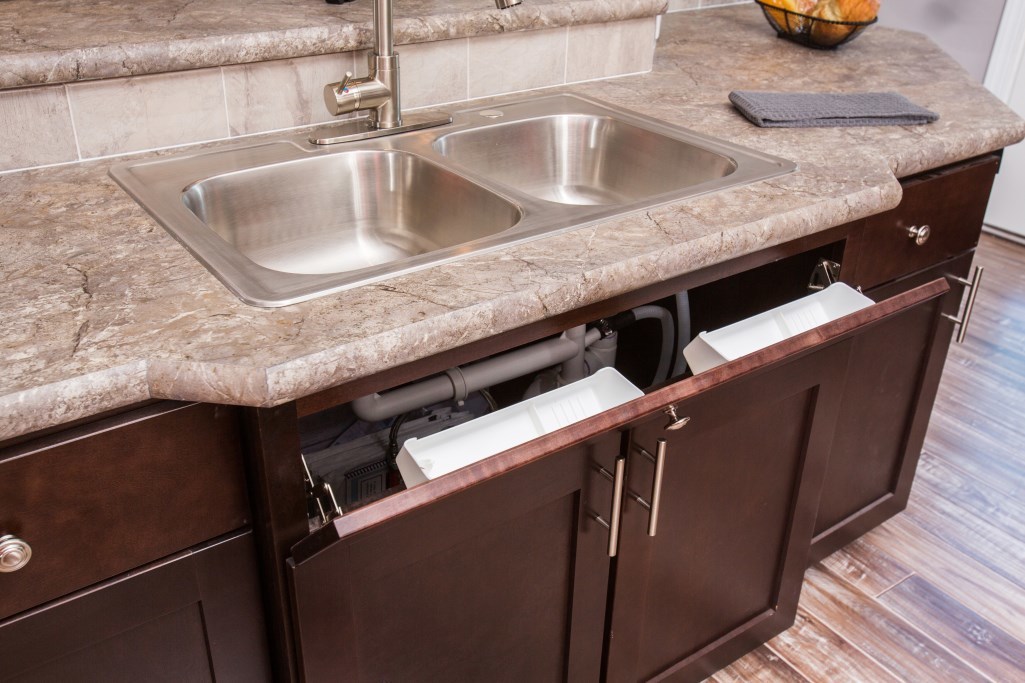 Opt Tip Out Trays At Kitchen Sink R Anell Homes