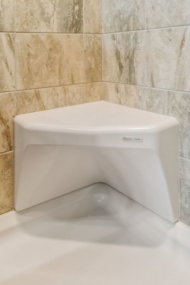 Ceramic Tile Shower Corner Seat, Ceramic Tile In Shower