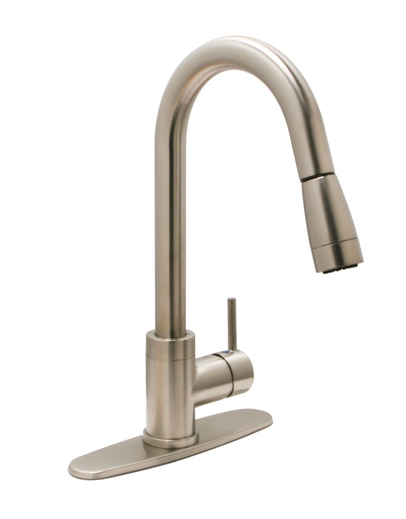 Kitchen Gooseneck Faucet With Pull Down