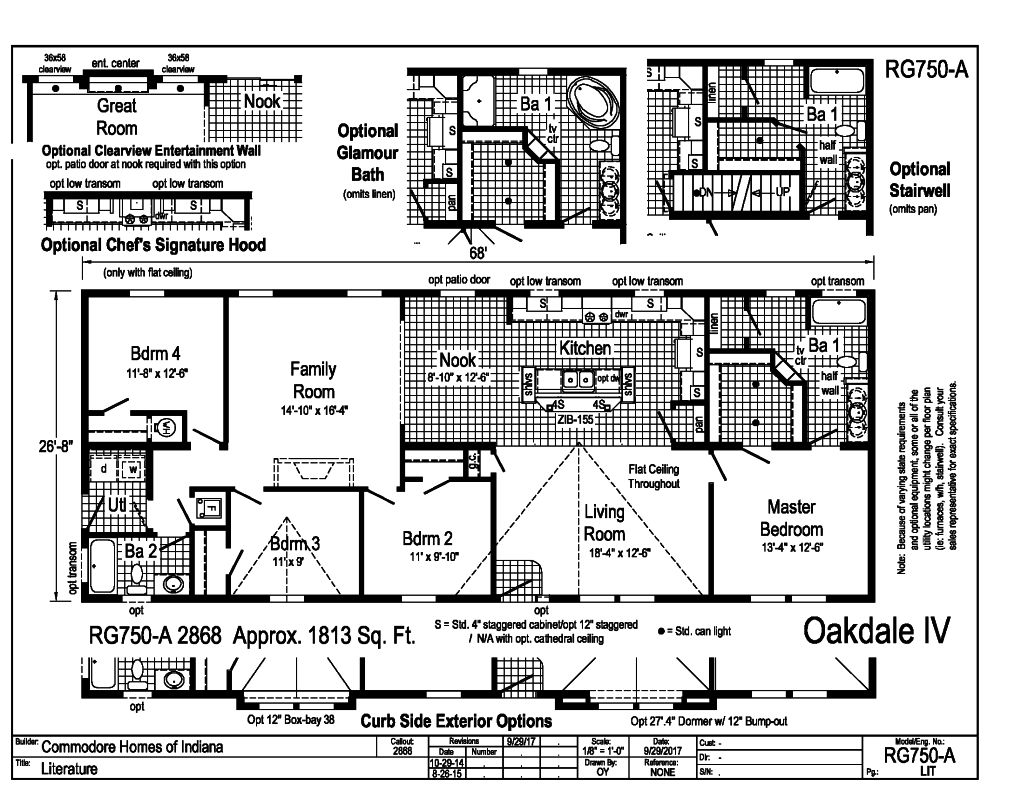 Most of our 26'8 floor plans are also available as 27'4 or 30' wide homes.